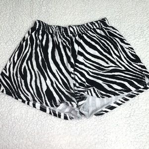 B&W Zebra Print Soffe shorts - size L